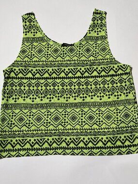 Abstract Line Print Tank Top